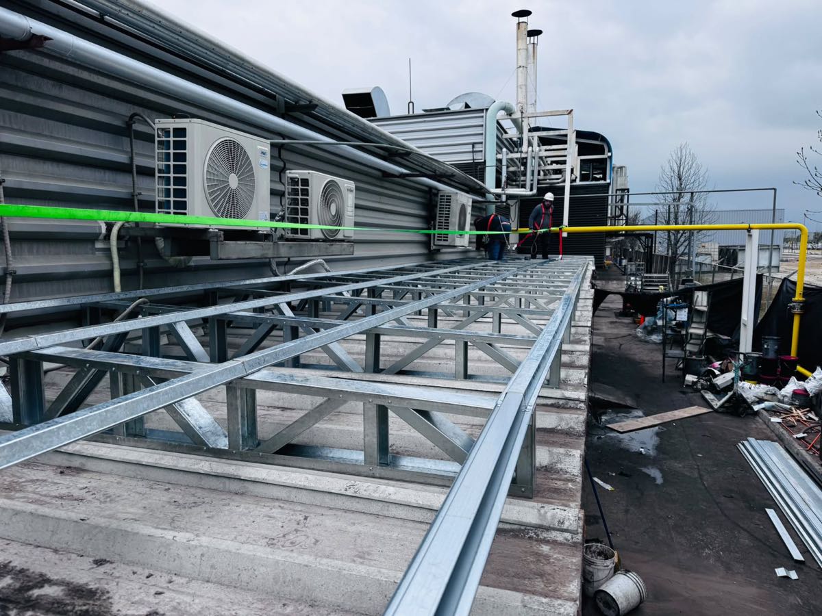 Estructura metálica para equipos de climatización